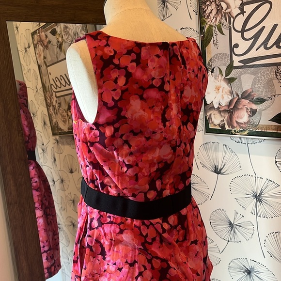 Loft 6 Floral Pink Sleeveless Dress - Picture 2 of 2